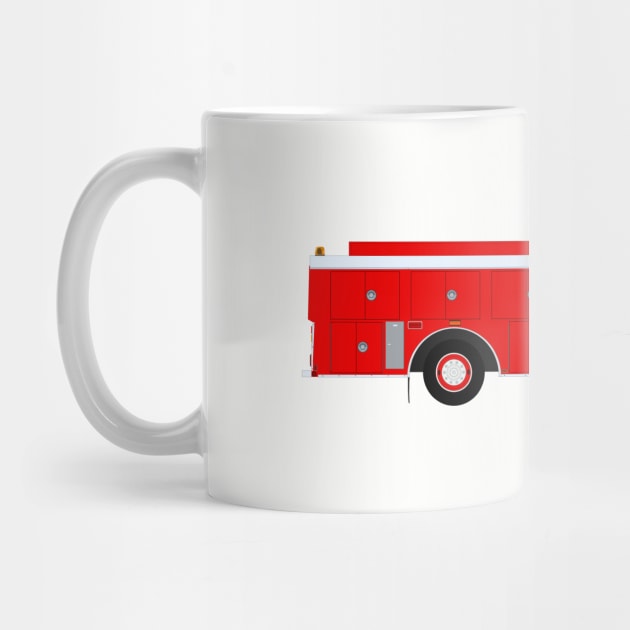 Red Fire Truck Tanker by BassFishin